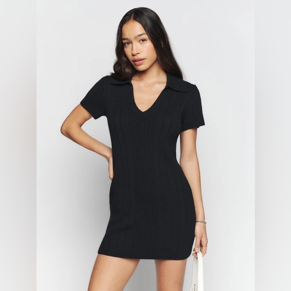 NWT Reformation Janine Cotton Polo Sweater Dress